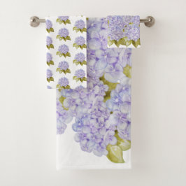 Hydrangea-Shades von Violetblau Badhandtuch Set