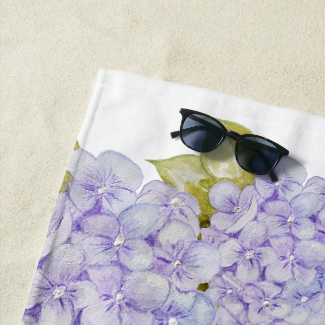 Hydrangea-Shades von Violetblau Strandtuch (Beispiel)