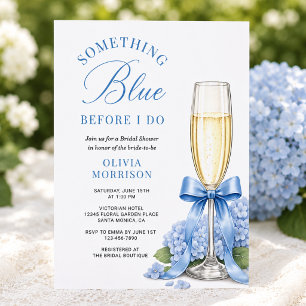 Hydrangea Something Blue Brautparty Einladung