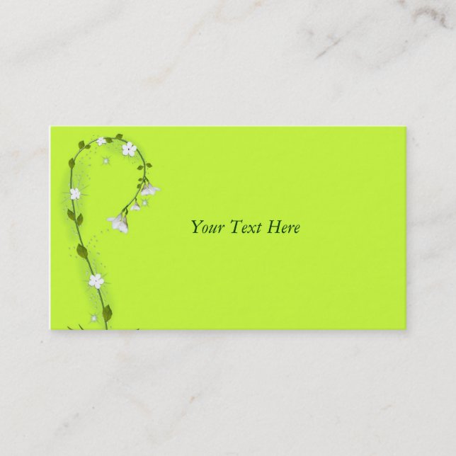 Hydrangea Sprig Business Card Visitenkarte (Vorderseite)