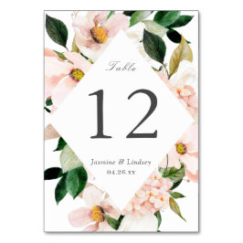 Hydrangea Spring Blossom Blush Pink Blumenzehen Tischnummer