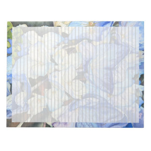 Hydrangea Stationary 8,5" x 11" Lined Note Pad Notizblock