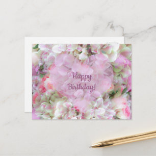 Hydrangea und Rose - Vintages Bouquet in Öl Postkarte