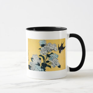 Hydrangea und Swallow, Hokusai, Ukiyo-e Tasse