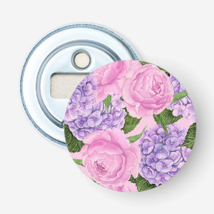 Hydrangea und Torfmuster Flaschenöffner
