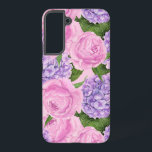 Hydrangea und Torfmuster Samsung Galaxy Hülle<br><div class="desc">Muster aus Blume,  die mit Aquarellen bestrichen sind</div>
