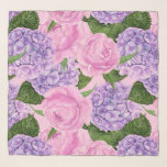 Hydrangea und Torfmuster Schal<br><div class="desc">Muster aus Blume, die mit Aquarellen bestrichen sind</div>