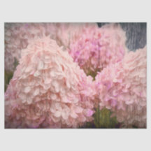 Hydrangea Vintag Blush Pink Blumenholz Decoupage
