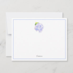 Hydrangea Watercolor Vignette Mitteilungskarte