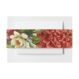 Hydrangea Wedding BOHO Floral Retro Einladung Einladungsbanderole