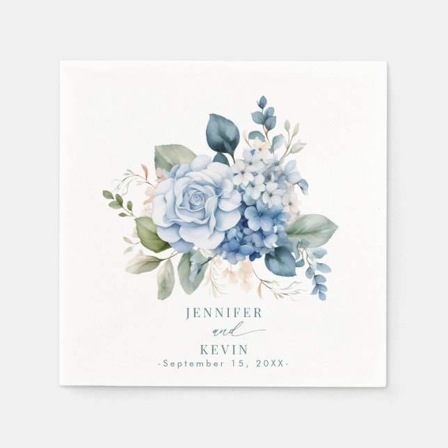 Hydrangea Wedding Serviette (Vorderseite)