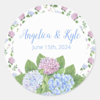 Hydrangea Wedding Sticker