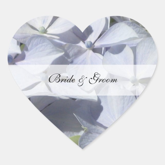 Hydrangea Wedding Stickers (Vorderseite)