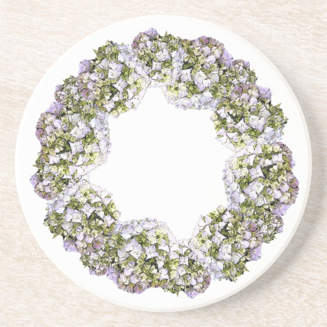 Hydrangea Wreath Getränkeuntersetzer (Vorne)
