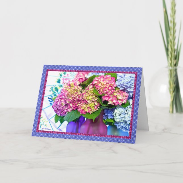 Hydrangeafarben u. -grenzen II Karte (Vorderseite)