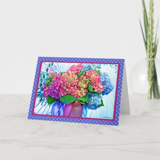 Hydrangeafarben u. -grenzen III Karte (Vorderseite)