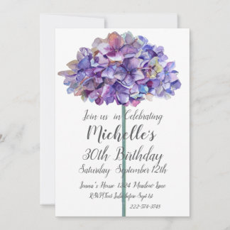Hydrangea's 30. Geburtstag Einladung