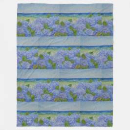 Hydrangeas am Meer Fleecedecke