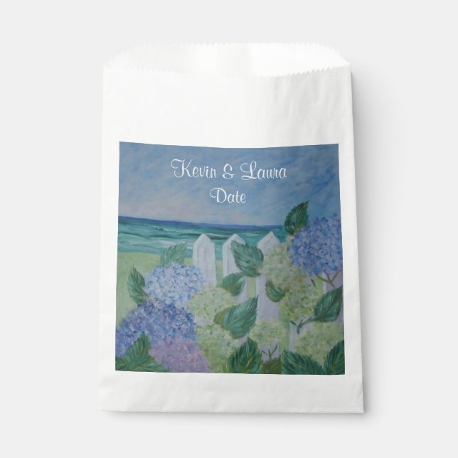 Hydrangeas am Strand Geschenktütchen (Vorderseite)