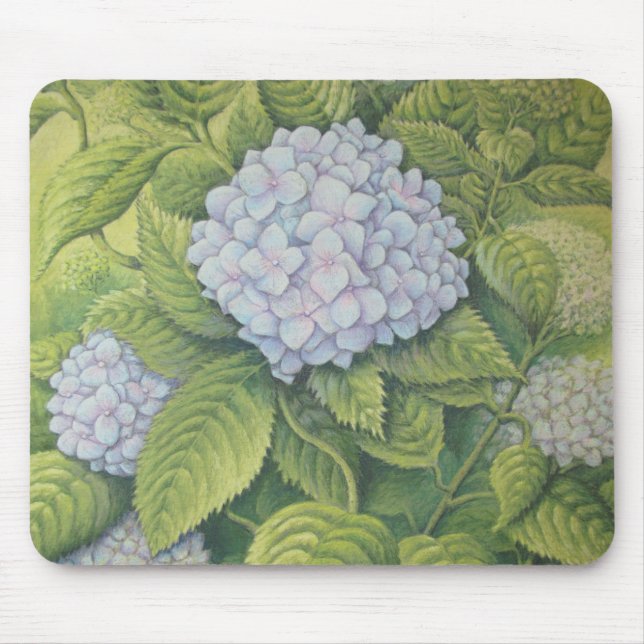Hydrangeas bei Lanhydrock im Pastell Mousepad (Vorne)