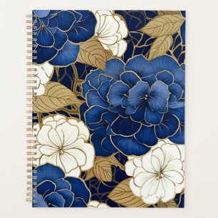 Hydrangeas bleu et blanc Planificateur Chiyogami