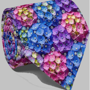 Hydrangeas & Diamonds Brautmode und Event-Hals S Krawatte