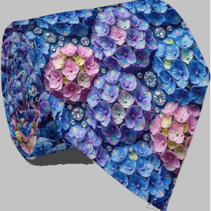 Hydrangeas & Diamonds Hochzeits- und Eventhalske Krawatte