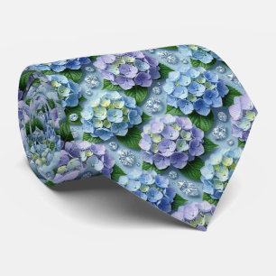 Hydrangeas & Diamonds Hochzeits- und Eventhalske Krawatte
