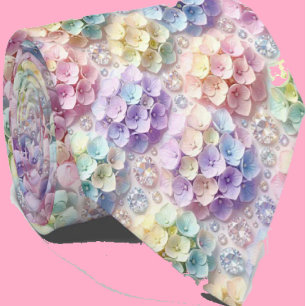 Hydrangeas & Diamonds Pastel Regenbogen Krawatte