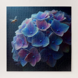 Hydrangeas Floral Lila und blau