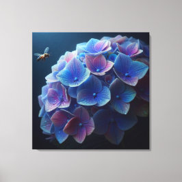 Hydrangeas Floral Lila und blau Leinwanddruck