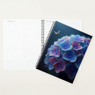 Hydrangeas Floral Lila und blau Planer