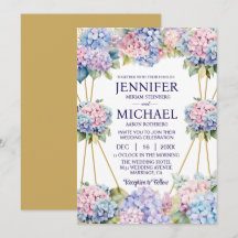 Hydrangeas Frühlingsblumen Hochzeitseinladungen