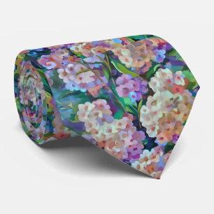 Hydrangeas Hortensia Abstrakte Kunst Krawatte
