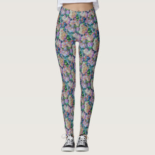 Hydrangeas Hortensia Abstrakte Kunst Leggings