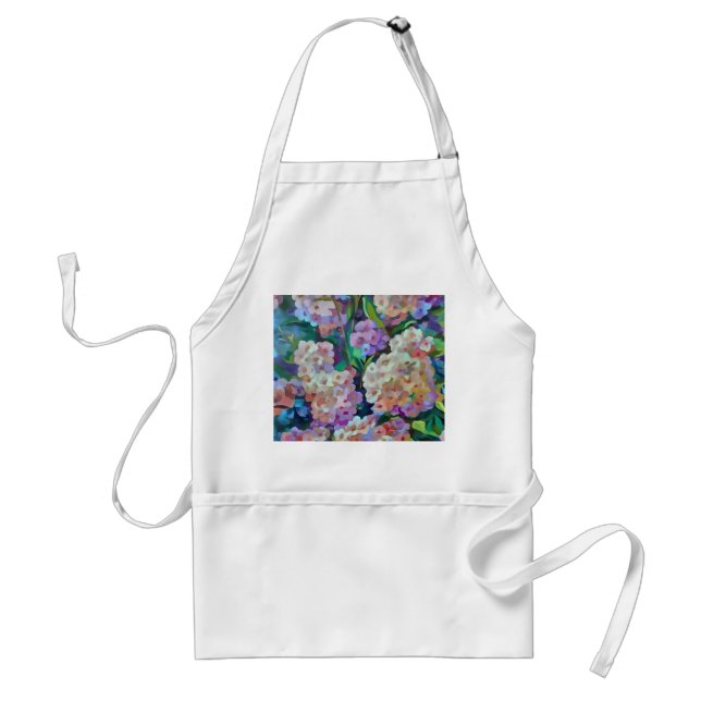 Hydrangeas Hortensia Abstrakte Kunst Schürze (Vorne)