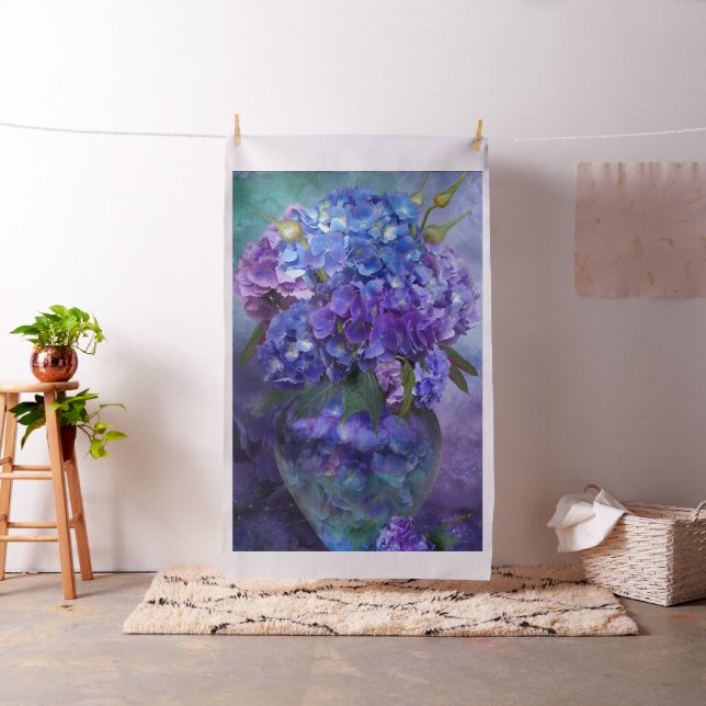 Hydrangeas im Hydrangea-Vasen-Kunst-Gewebe Stoff (Beispiel)