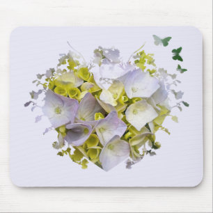 Hydrangeas in einer Herzerkrankung Mousepad
