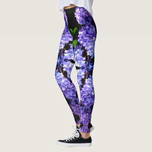 Hydrangeas, lila blauer Blume Leggings