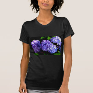 Hydrangeas, lila blauer Blume T-Shirt