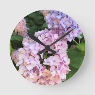 Hydrangeas Runde Wanduhr