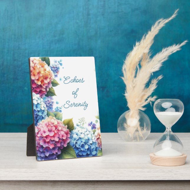 Hydrangeas Serenity Tabletop Plaque with Easel (Côté)