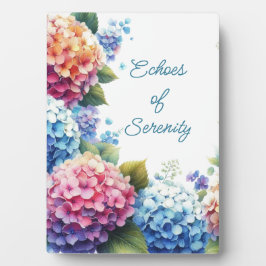 Hydrangeas Serenity Tabletop Plaque with Easel Fotoplatte