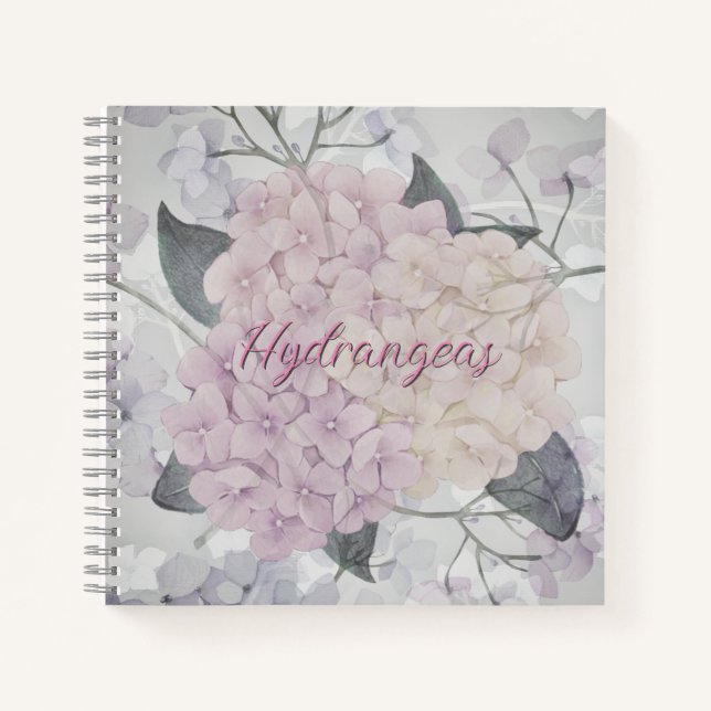 Hydrangeas SpiralNotebook Notizbuch (Vorderseite)