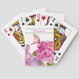 Hydrangeas und Butterfly Classic Playing Cards Spielkarten