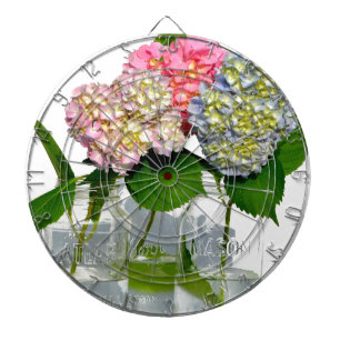 Hydrangeas und Maurerkirsche Dartscheibe