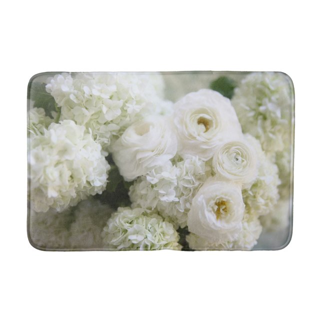 Hydrangeas und ranunculus badematte (Vorderseite)