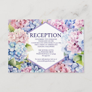Hydrangeen-Empfangskarten-Einschlaghülle Begleitkarte
