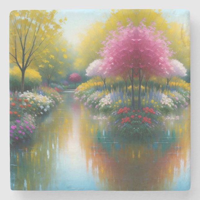 Hydranger Garden Stone Untersetzer (Vorderseite)