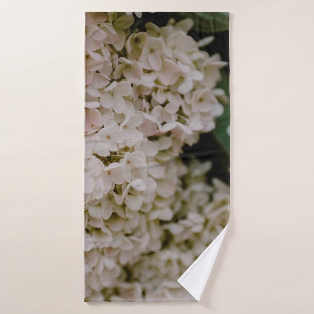 HYDRANGES BLANCS EN BLOOM (Serviette de bain)
